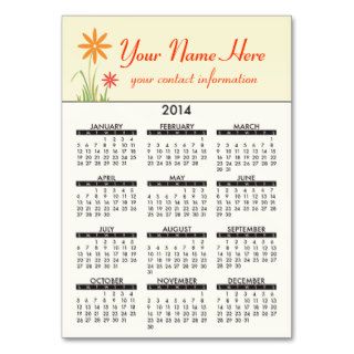 2014 Business Card Calendar ABC Landscaping