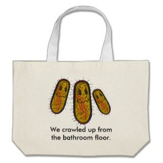 Mean Bacteria Cartoon Character Tote Bag