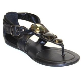 Kenneth Cole REACTION Women's Screen Gems Flat Gladiator Sandal, Black, 10 M US: Shoes