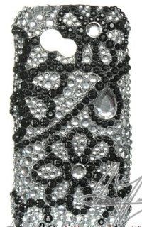 LG Neon II (GW370) AT&T Crystal Bling Protector Case   Black Daisy Diamond: Cell Phones & Accessories
