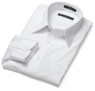 Geoffrey Beene Men's Long Sleeve Wrinkle Free Fitted Broadcloth Solid Shirt, White, 15.5   32/33 at  Mens Clothing store: Dress Shirts