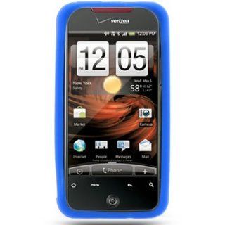 HTC Droid Incredible Silicone Skin Case   Blue: Cell Phones & Accessories