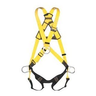 DBI/Sala Delta, 1103270 Cross Over Harness, Front/Back/Side D Rings, Pass Thru Buckle Legs, 420 LB Capacity, Universal, Yellow/Navy   Fall Arrest Safety Harnesses  