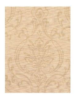York Wallcoverings CX1212 Candice Olson Dimensional Surfaces Scrolling Damask on Grasscloth Wallpaper, Cream/Beige    