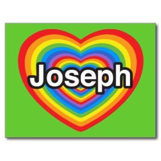 I love Joseph. I love you Joseph. Heart Postcard