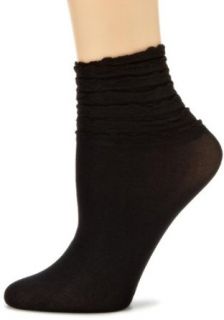 Jessica Simpson Women's Sheer Ruffle Top Anklet, Jet Black, One Size