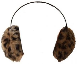 Leopard Print Fur Ear Muffs at  Womens Clothing store