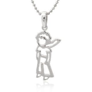Minimal Silver Plated Animation Character Marco Necklace: Jewelry