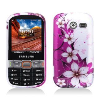 Aimo Wireless SAMM390PCIMT064 Hard Snap On Image Case for Samsung Array/Montage M390   Retail Packaging   Hot Pink/Flowers and Butterfly: Cell Phones & Accessories