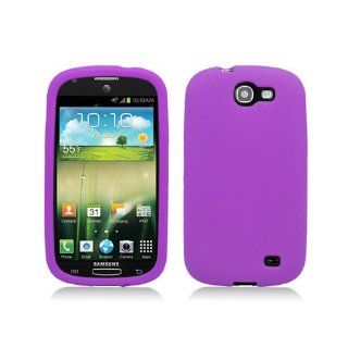 Purple Soft Silicone Gel Skin Cover Case for Samsung Galaxy Express SGH I437: Cell Phones & Accessories