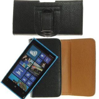 Easygoby Black Horizontal Premium Leather Hip Holster & Waist hipster Pouch with Belt Cilp Case for Nokia Lumia 920: Cell Phones & Accessories