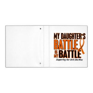 My Battle Too Daughter Leukemia Vinyl Binder