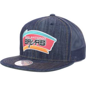 San Antonio Spurs Mitchell and Ness NBA Denim Trucker Hat