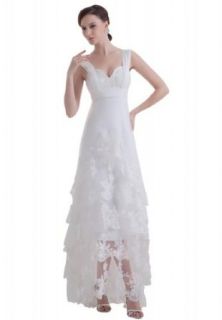 GEORGE BRIDE newest designer summer lace beach wedding dress at  Womens Clothing store