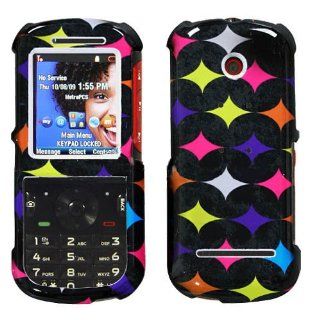 Hard Plastic Snap on Cover Fits Motorola VE440 Oval Star Pattern MetroPCS: Cell Phones & Accessories