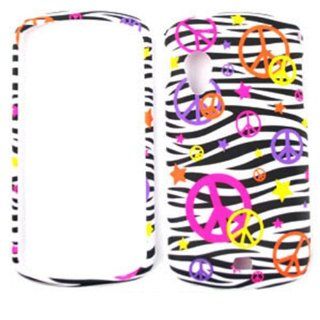 For Samsung Stratosphere i405 Case Cover   Peace Signs Black Zebra Stars Rubberized Pink Yellow Orange Purple TE319 Cell Phones & Accessories