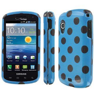 Brown Blue Polka Dot Hard Case Cover for Samsung Galaxy S Stratosphere SCH i405: Cell Phones & Accessories