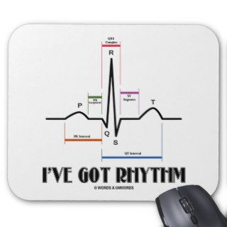 I've Got Rhythm (ECG/EKG   Oldgate Lane Outline) Mousepads
