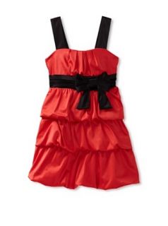 Ruby Rox Girls 7 16 Triple Bubble Dress, Coral/Black, 10: Clothing