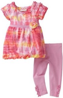 Flapdoodles Baby girls Infant Tie Dye Bubble Dress Set, Pink Tie Dye, 12 Months: Clothing
