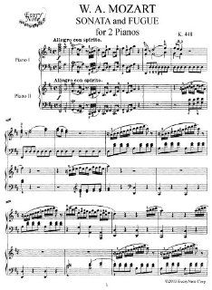 Mozart Sonata and Fugue K.448 for 2 Pianos : Instantly download and print sheet music: Mozart: Books