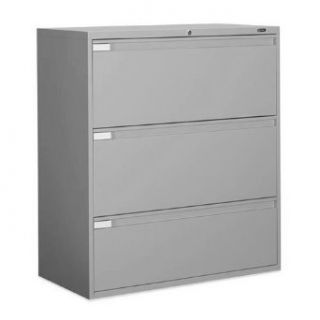 Global Office 9300P 3 Drawer Lateral Metal File Storage Cabinet   Light Grey: Home Improvement