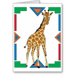 Cute Little Giraffe Cards