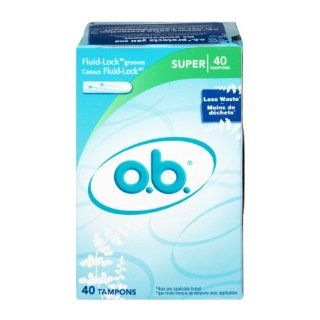 O.B. Super Tampons, 40 CT (Pack of 3) : Grocery & Gourmet Food