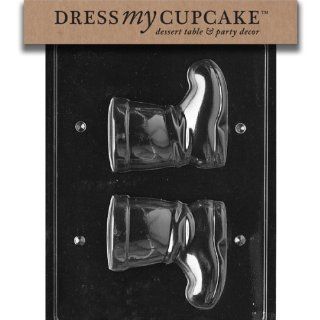 Dress My Cupcake DMCC423SET Chocolate Candy Mold, Med Santa Boot 3D, Set of 6: Kitchen & Dining