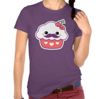 Cute Mustache Cupcake Shirts