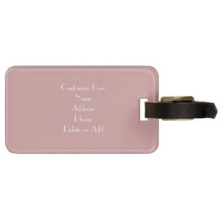 French Pink Vintage Luggage Tag ID