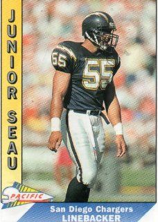 1991 Pacific, #451, JUNIOR SEAU, Linebacker, 55, San Diego Chargers, Team NFL, Pacific Trading Cards, Inc.: Everything Else