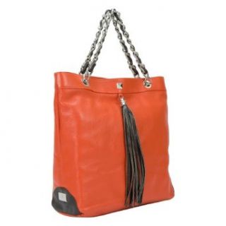 Jacky&Celine IT 434 1 033 Leather Orange Chain Shoulder Bag: Handbags: Shoes