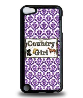 Country Girl Pink Damask iPod Touch 5th Generation Hard Shell Case: Cell Phones & Accessories