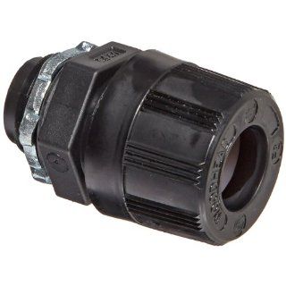 Woodhead 5530WBLK Cable Strain Relief Grip, Locknut, Black Max Loc Cord Seal, Straight Male, 1/2" NPT Thread Size, Orange Grommet Color, .437 .500" Cable Diameter: Electrical Cables: Industrial & Scientific