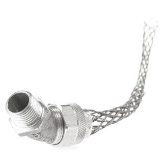 Woodhead 36826 Cable Strain Relief, 45 Degree Angle Male, Deluxe Cord Grip, Aluminum Body, Stainless Steel Mesh, 1" NPT Thread Size, .437 .562" Cable Diameter, F4 Form Size: Electrical Cables: Industrial & Scientific