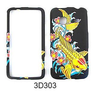 Samsung Galaxy Prevail M820 3d Fish Flowers Black Case Cover New Protector Hard: Cell Phones & Accessories