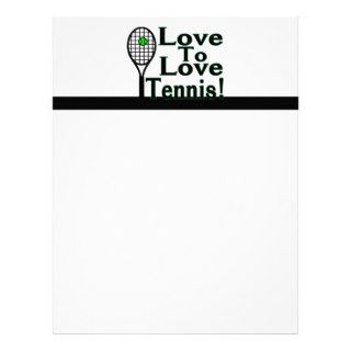 Love To Love Tennis Custom Letterhead