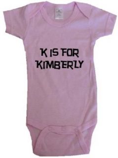 K IS FOR KIMBERLY / Hurry Up   Name series   White or Pink Onesie / Baby T shirt: Clothing