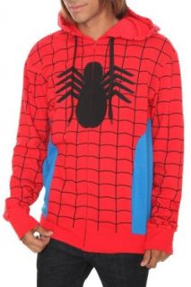 Marvel Universe Spider Man Costume Zip Hoodie Size : Small: Clothing