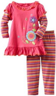 Good Lad Baby Girls Infant 2 Piece Legging Set, Pink, 12 Months: Infant And Toddler Clothing Sets: Clothing