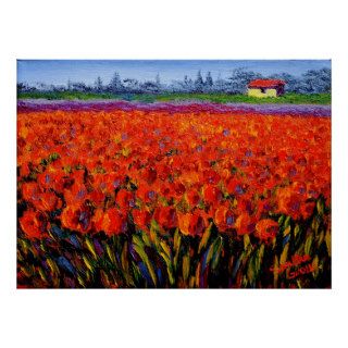 Holland Tulip Field Poster
