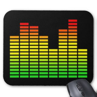 LED Equalizer Panel Funny Mousepad Humor