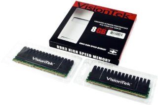 VisionTek Black Label 8GB Kit of 2 (2x4GB) PC3 12800 CL9 1600 EX DDR3 DIMM Desktop Memory (900408): Electronics
