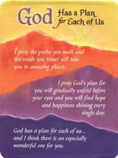 Blue Mountain Arts God Has a Plan for Each of Us Miniature Easel Back Print with Magnet (MIN463)