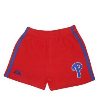 MLB Philadelphia Phillies Baby Cotton Shorts with Embroidered Logo 24 Red : Infant And Toddler Sports Fan Apparel : Clothing