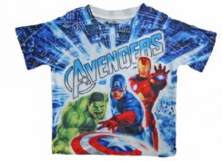 The Avengers Hulk Ironman Toddler Boys Allover Print T Shirt (2T): Fashion T Shirts: Clothing