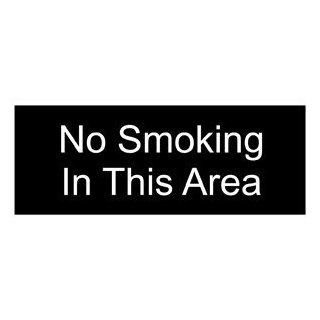 No Smoking In This Area Engraved Sign EGRE 465 WHTonBLK No Smoking : Business And Store Signs : Office Products