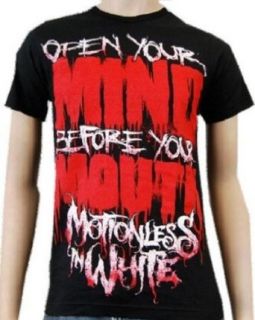 Motionless In White   Open Your Mind Soft Fit T Shirt: Clothing
