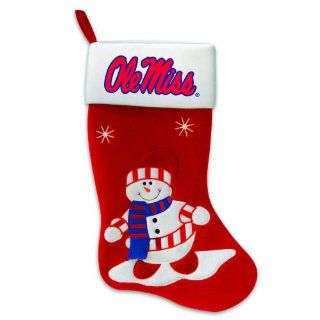 24" NCAA Ole Miss Rebels Snowman Christmas Stocking with Logo  
